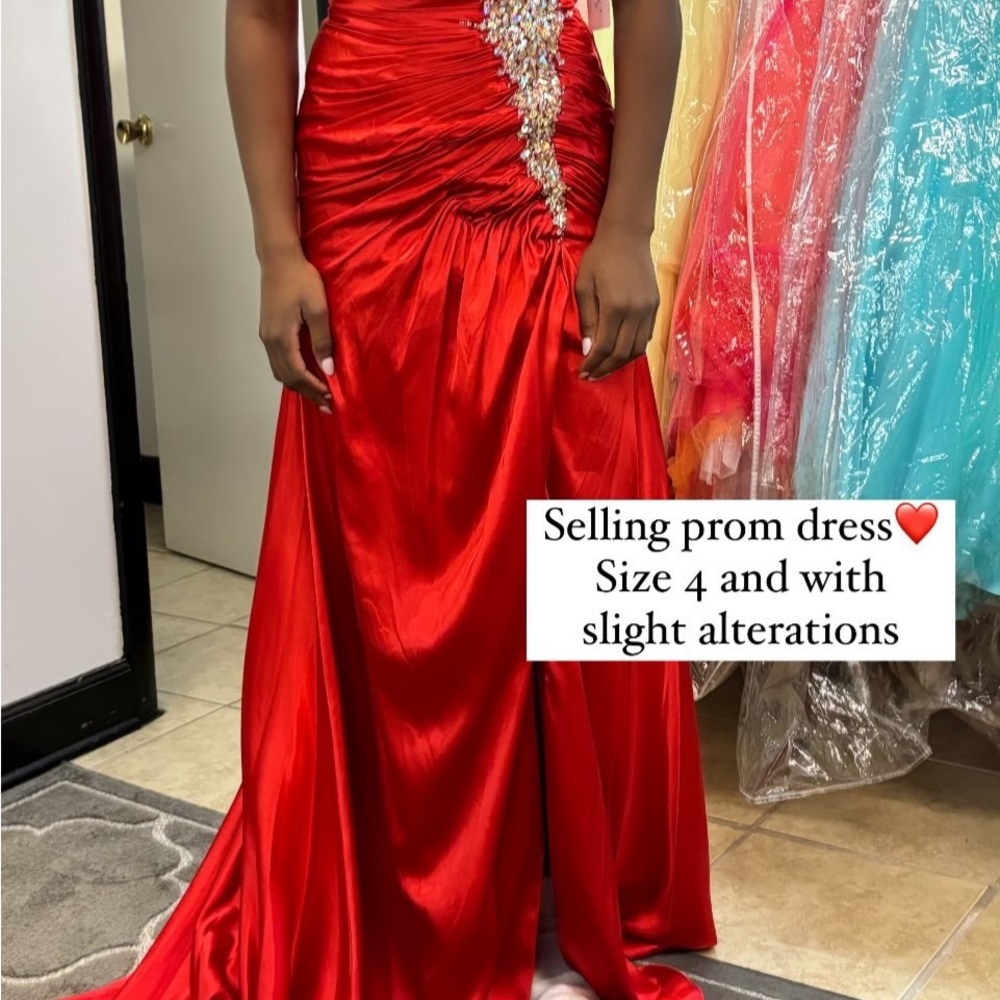 Elegant Red Evening Gown